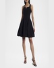 Tulip Pleated Fit-&-Flare Dress