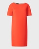 Reversible Bicolor Boat-Neck Short-Sleeve Sheath Dress