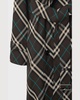 Snug Check-Print Long Trench Coat