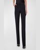 Carl Mid-Rise Silk Crepe Straight-Leg Pants