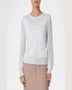 Semi Sheer Knit Crewneck Sweater