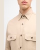 Men's Linen-Cotton Military Overshirt