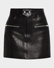 Steel Leather Mini Skirt