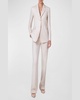 Marilyn High-Rise Check Bootcut-Leg Crepe Pants