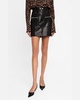 Steel Leather Mini Skirt