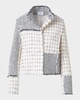 Patchwork Check Tweed Jacket