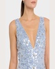 Deep V-Neck Bead & Sequin Dress