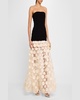 Harper Strapless Applique Gown