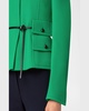 Belted Wool Tricotine Fitted Jacket
