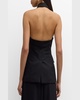 Alexa Single-Breasted Halter Vest