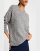Textured Check Cashmere-Silk Sweater