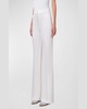 Florine Wool Satin Wide-Leg Pants