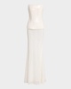 Strapless Longline Corset Sequin Gown