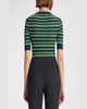 Fisher Pleated Button-Front Top