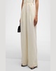 Alfie Pinstripe Wide-Leg Pants