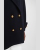 Pebble Double-Breasted Wool Peacoat