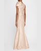 Twisted Shoulder Mikado Mermaid Gown
