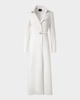 Belted Fit-Flare  Wool Double Face Midi Dress 