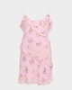Lomina Silk Metallic Bow Mini Dress