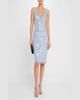 Deep V-Neck Bead & Sequin Dress