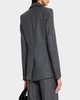 Single-Breasted Textured Wool Weekend Blazer