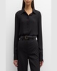 Button-Down Double Georgette Blouse