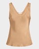 Lea Silk Scoop-Neck Tank Top 