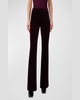 Faris High-Rise Neoprene Velvet Bootcut Pants