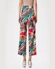 Chieko Denim Sea Clipper Print Cropped Pants