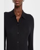 Modal Rib Long-Sleeve Maxi Shirtdress