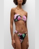 Winter Floral Tanga Ring Bikini Bottoms