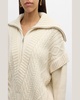Callie Cable-Knit Half-Zip Sweater