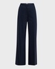 Straight-Leg Wool-Blend Trousers