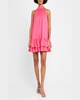 Erna Tie-Neck Halter Mini Dress