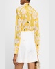 Floral Silk Slim Button-Down Shirt