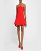Kennedi Strapless Ruched Taffeta Mini Dress