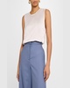 Sleeveless Silk Charmeuse Tank