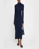 Claudia Midi Ruched Button Down Dress