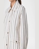 Striped Denim Cotton Gabardine Boyfriend Jacket