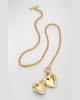 Gold Heart Initial Locket Necklace