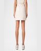 Belted Cotton Wool Denim Mini Skirt