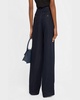 Park Wide-Leg Basketweave Linen Trousers