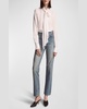 Bow-Neck Silk Georgette Blouse
