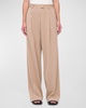 Pleated Relaxed Wide-Leg Pants