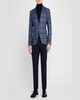 Men's Wool-Silk Check Sport Coat