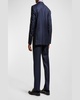 Men's Solid Wool Two-Piece Suit