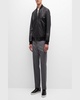 Men's Perforated Leather Bomber Jacket