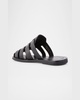 Men's Leather Fisherman Slide Sandals