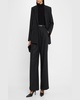 Pleated Pinstripe Wide-Leg Trousers