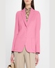 Saigon Single-Breasted Linen-Silk Jacket